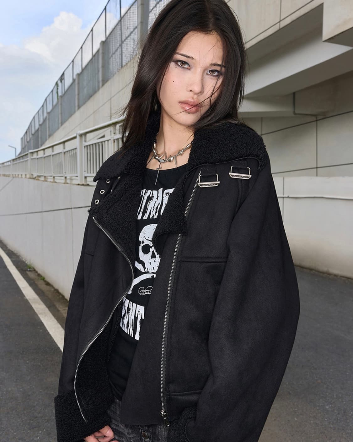 비엑세스 Fleece-Lined Zip Jacket 상품이미지2