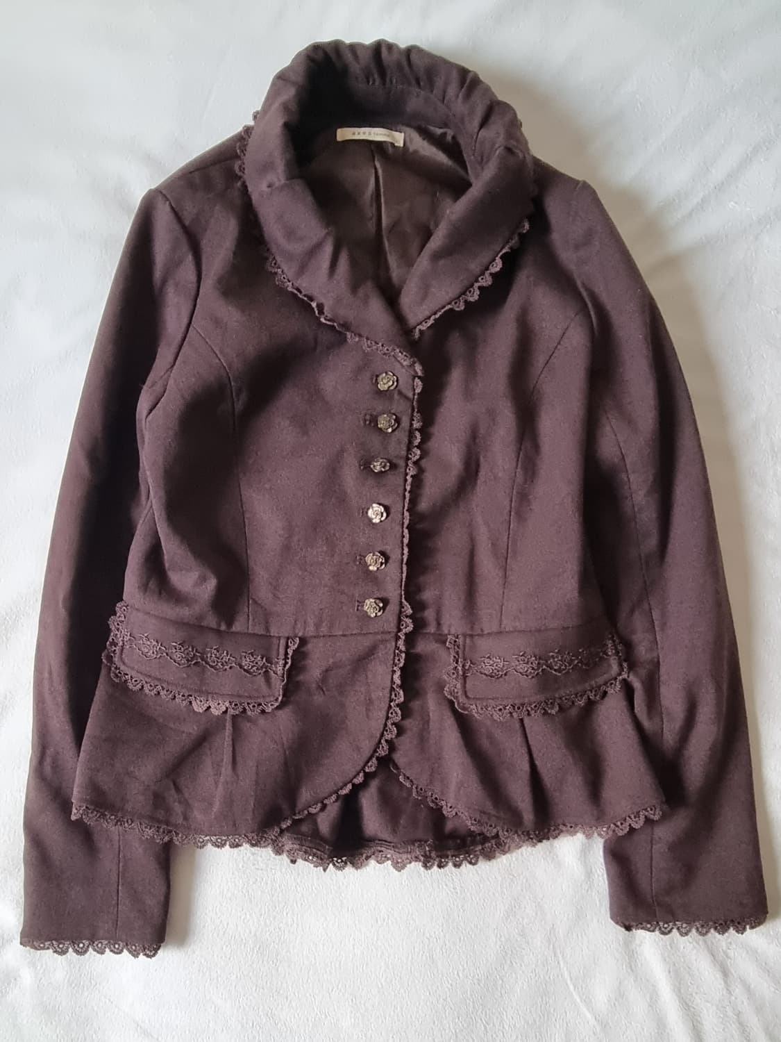 빈티지 엑시즈팜 브라운 갸루 자켓 상품이미지1