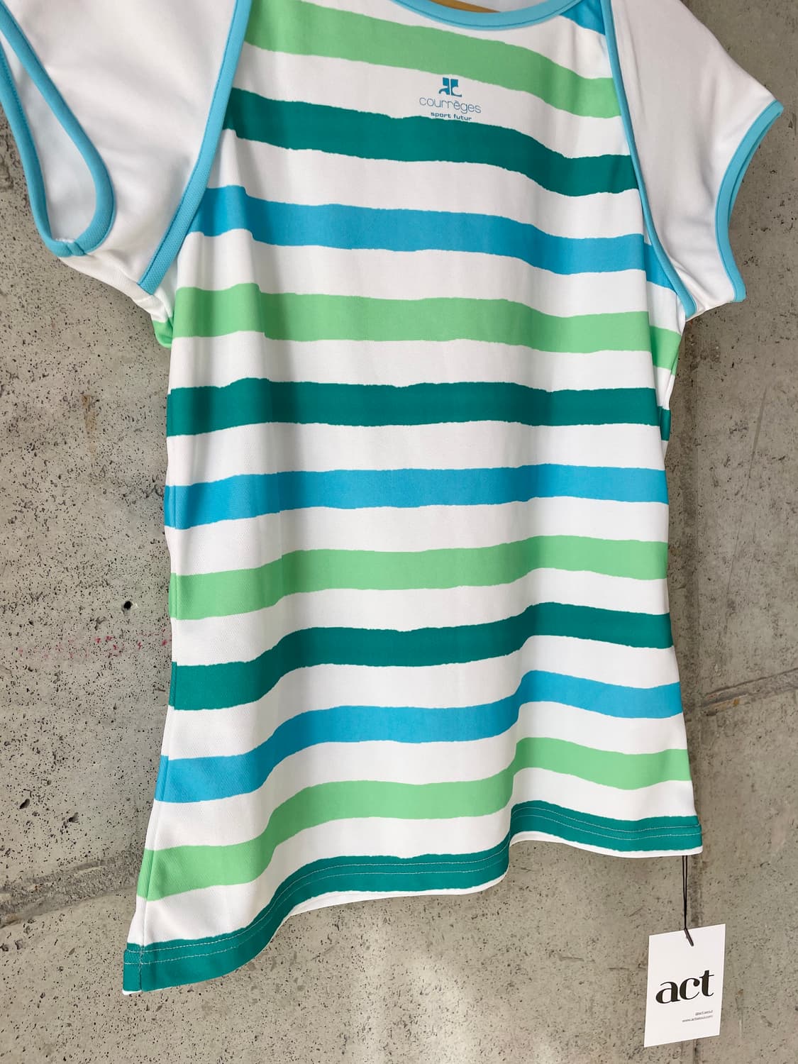 Courreges 꾸레쥬 블루 로고 탑 상품이미지8