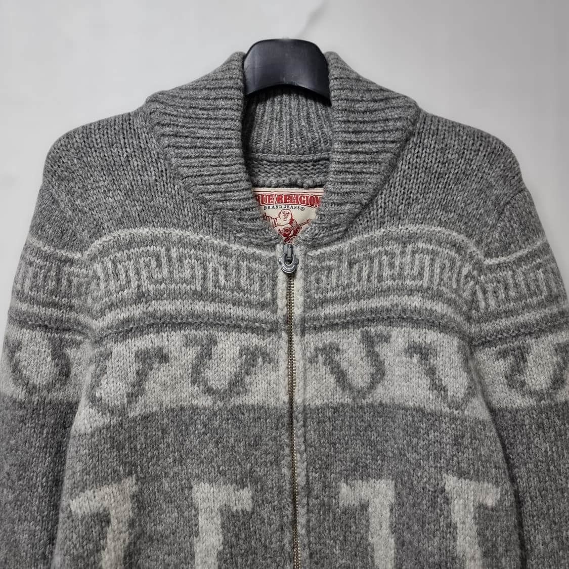 트루릴리젼 알파카 니트 집업 100 상품이미지3