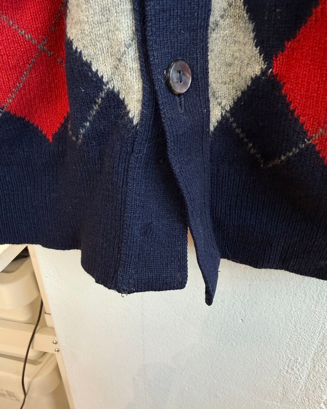 버버리 네이비 아가일패턴 가디건  상품이미지7