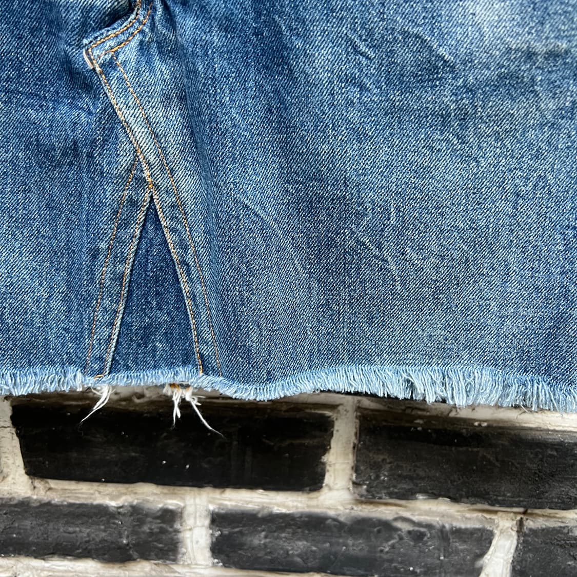 80s levis 501 데님 스커트 상품이미지3