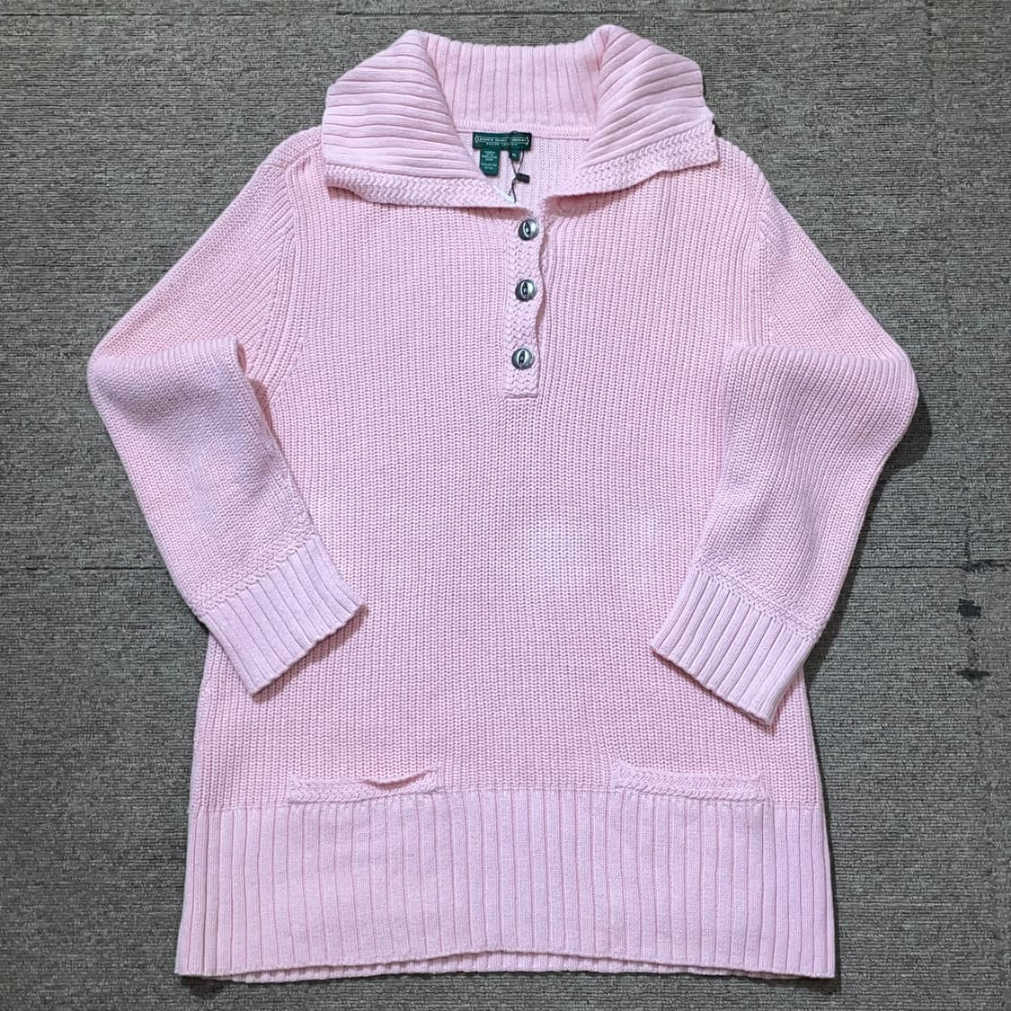 (XL) LAUREN 랄프 로렌 진스 하이넥 버튼 반집업 니트 상품이미지3