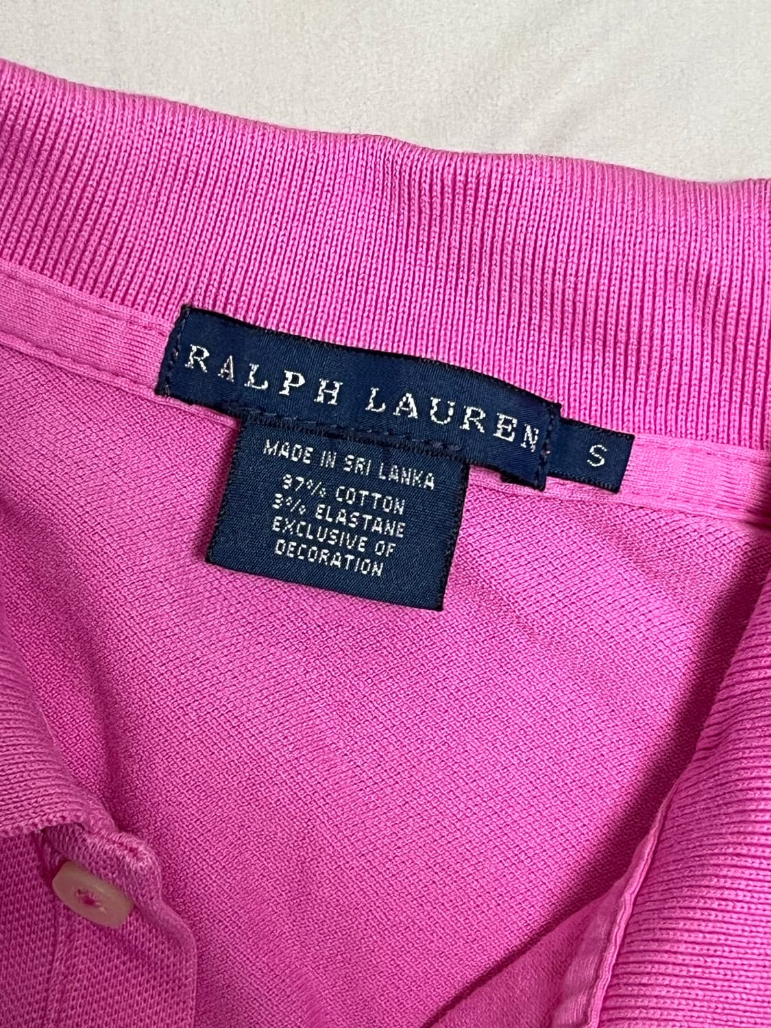 폴로 랄프로렌 핑크 카라티 S 상품이미지3