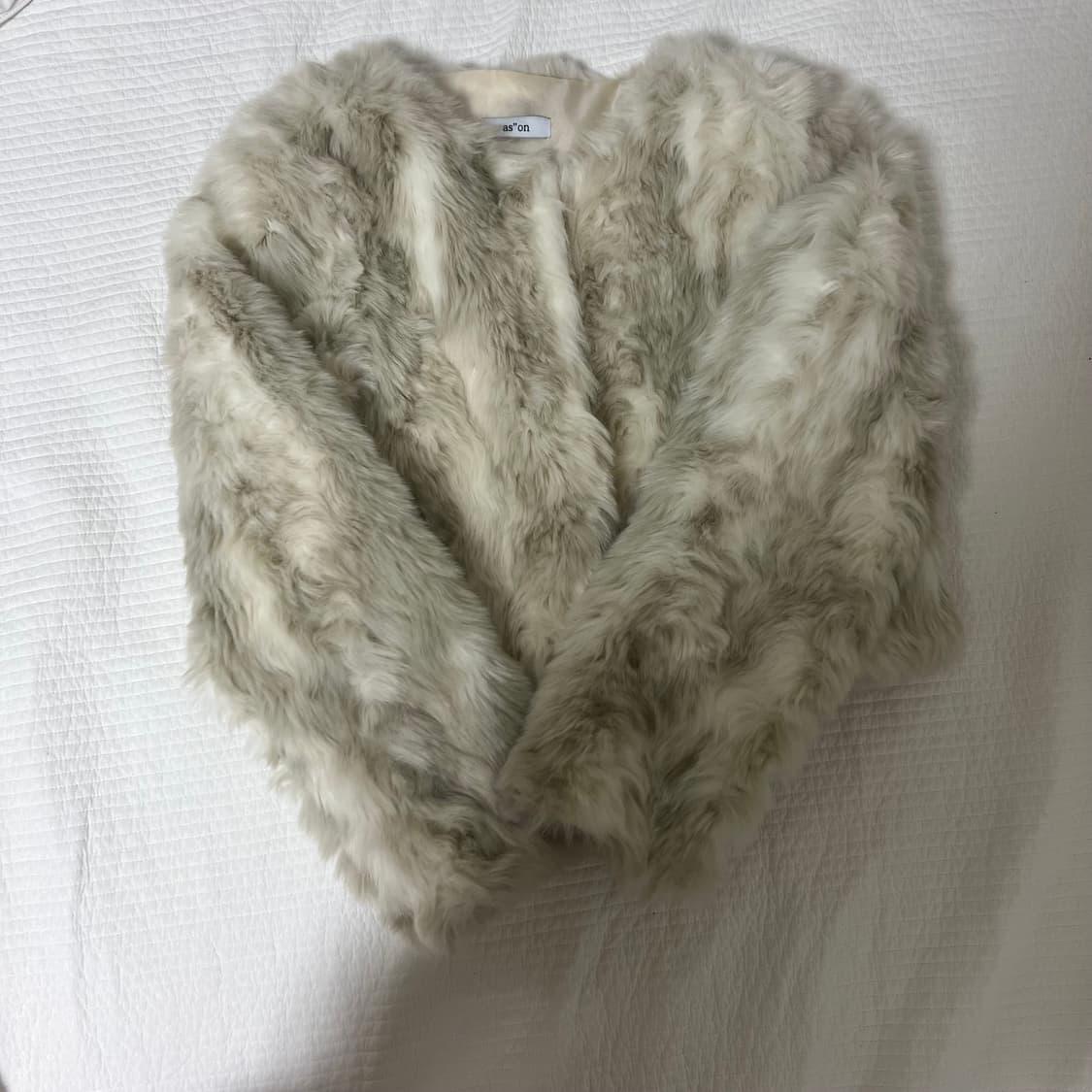 애즈온 퍼자켓 아이보리 상품이미지2