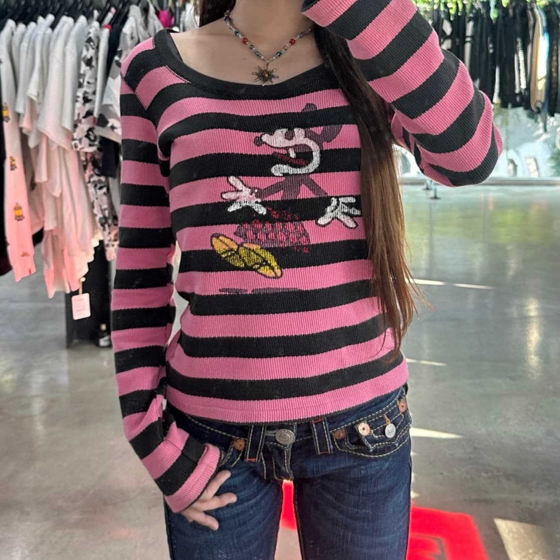 히스테릭글래머 90s 스트라이프 티셔츠 상품이미지2