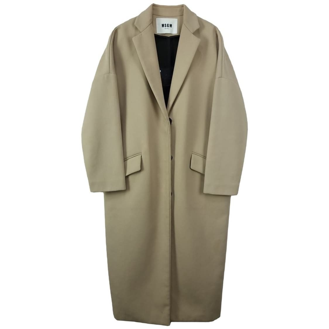 [MSGM] 히든버튼 오버사이즈 모직 롱 코트 베이지 P01564 상품이미지2