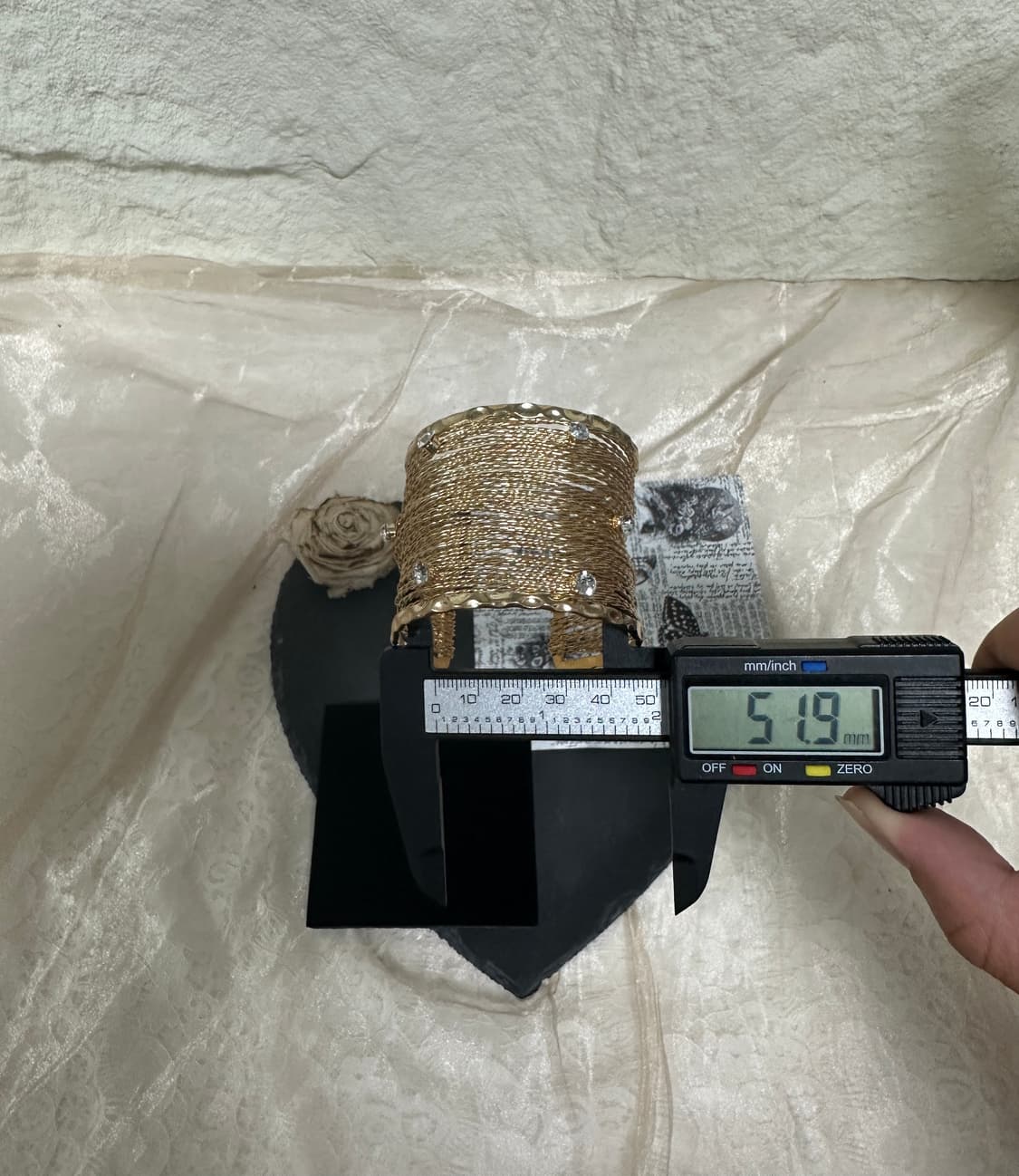 빈티지  골드톤 오리엔탈 다층 짜임 팔찌 상품이미지3