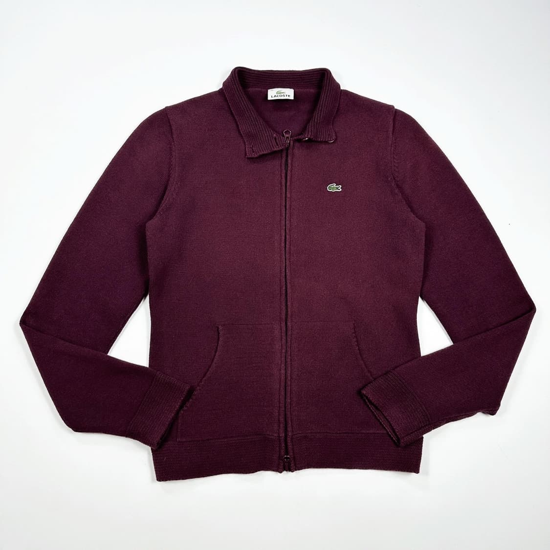 라코스테 크록 재팬 버건디 니트 집업 (S 여성추천) 상품이미지2