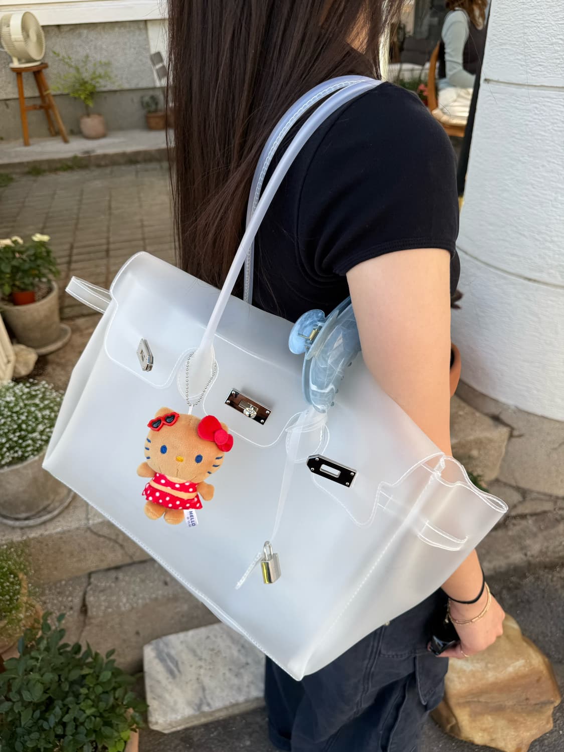 당일출고✨[tpu소재💖,고퀄리티] 키키 젤리백 젤리버킨백 화이트 상품이미지2