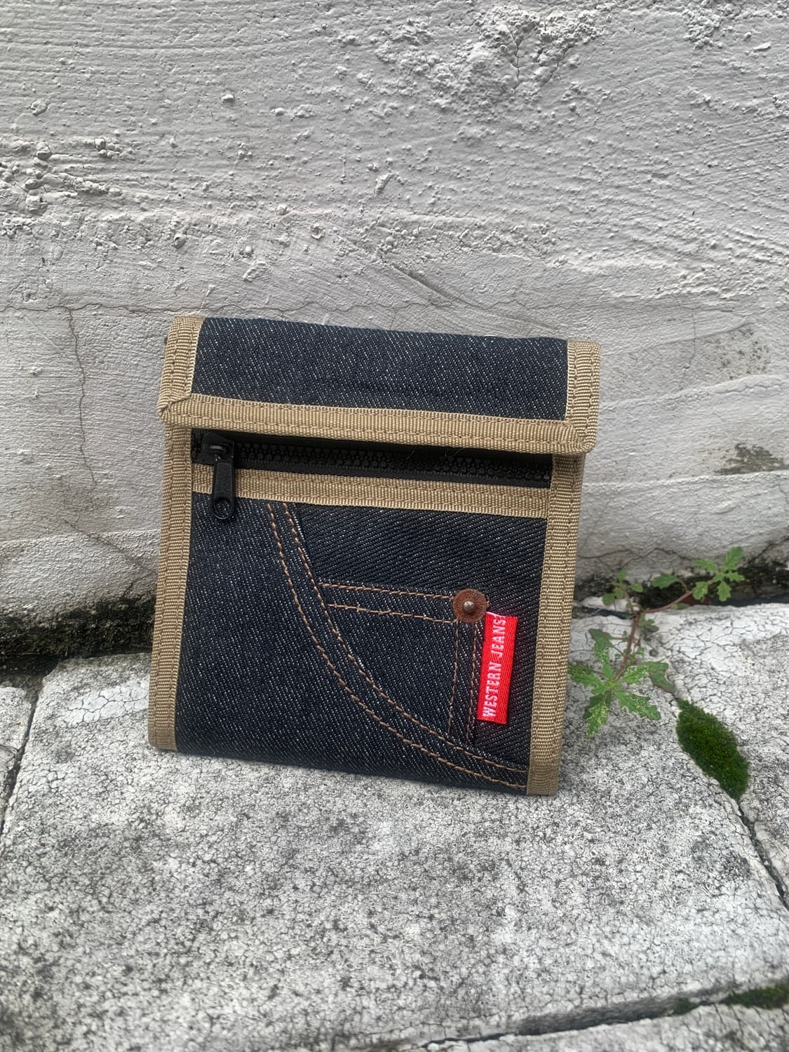 (빈티지)JPN western jeans 데님 바이폴드 반지갑 상품이미지1