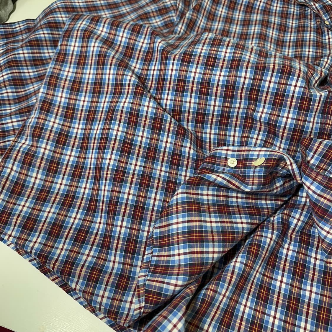 XXL 챕스 랄프로렌 오버핏 원포켓 체크 코튼 반팔셔츠 상품이미지4