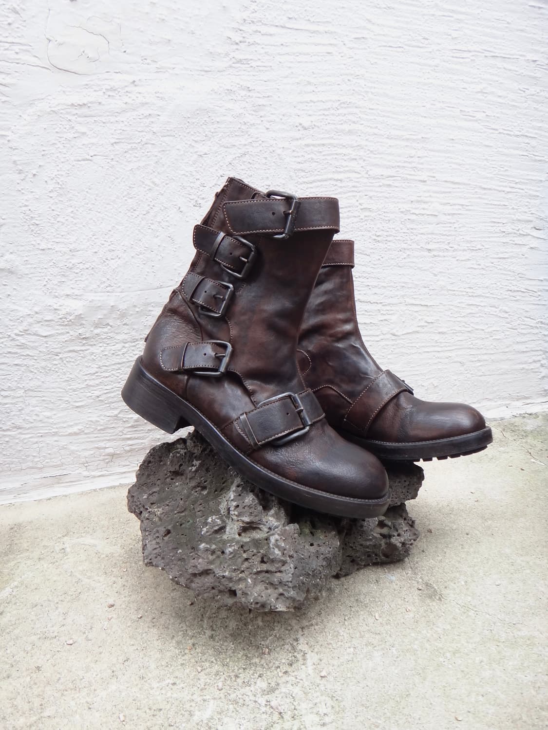 VERO CUOIO buckle leather middle boots  상품이미지1