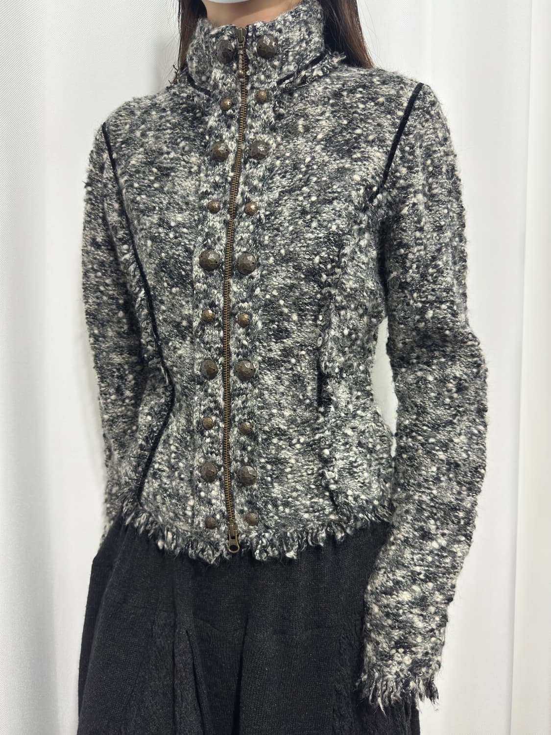 pinore stud knit twoway zipup 상품이미지3