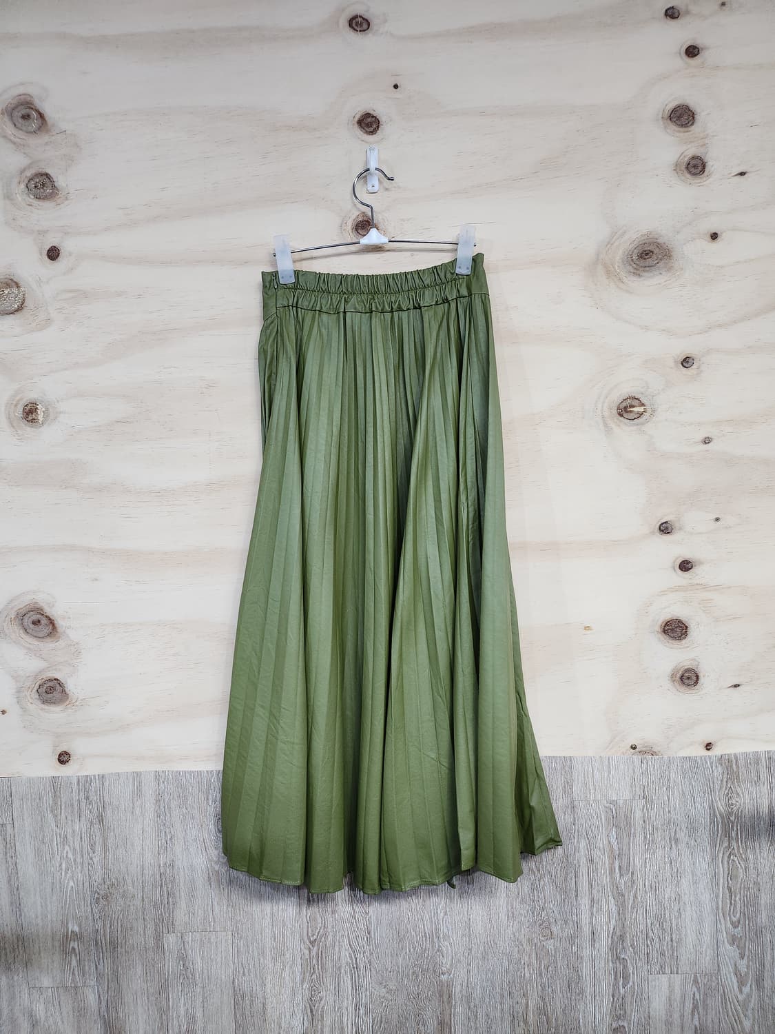 1166) 비건레더 롱 스커트 상품이미지1