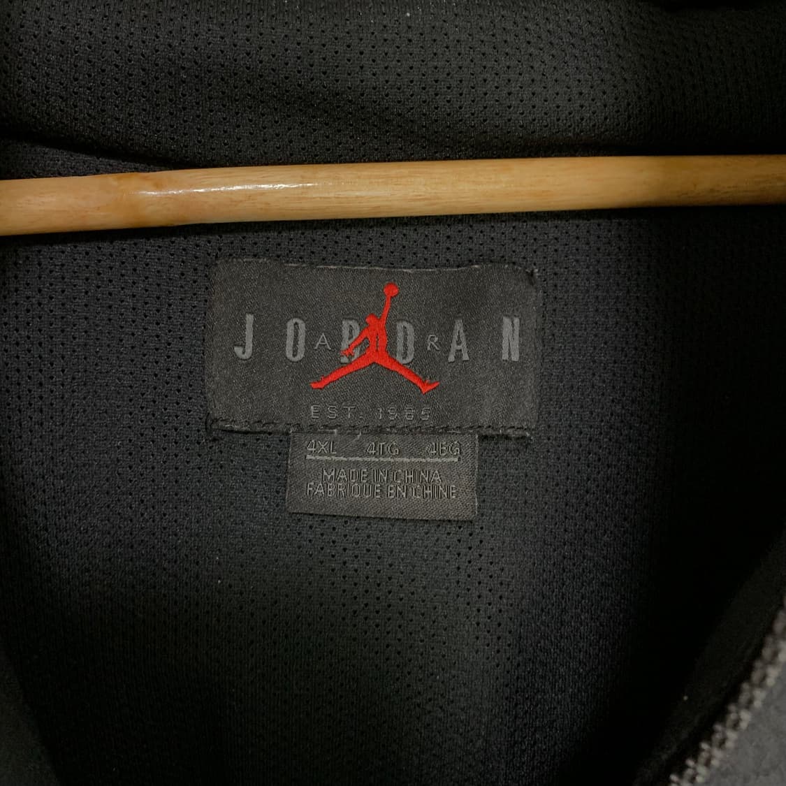 조던 빈티지 블랙 후드 바람막이 재질 아노락 4XL 빅사이즈 상품이미지3