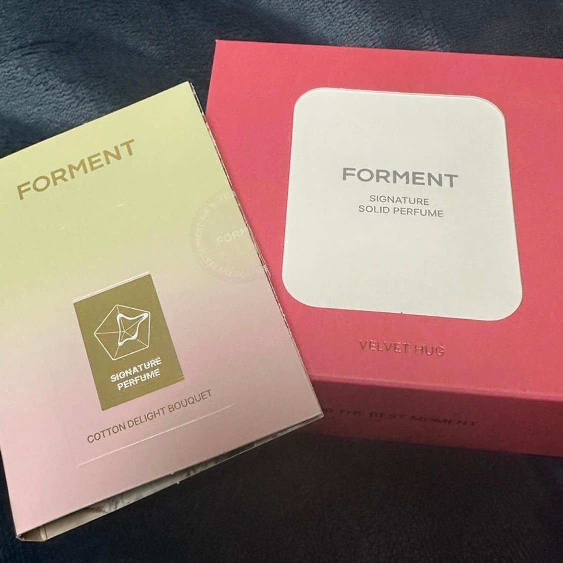 [미개봉] 포멘트 솔리드퍼퓸 벨벳허그 + 코튼 딜라이트 부케 2ml 상품이미지1