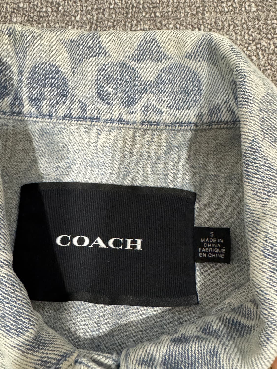 Coach 코치 모노그램 연청 데님 자켓 S 상품이미지4