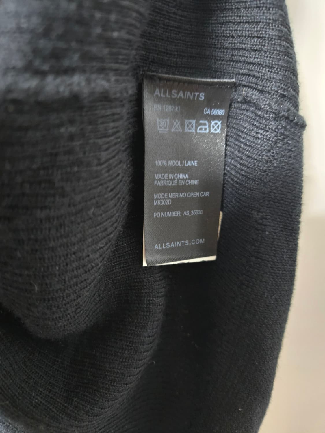 올세인츠 메리노울 오픈 가디건 100 상품이미지8