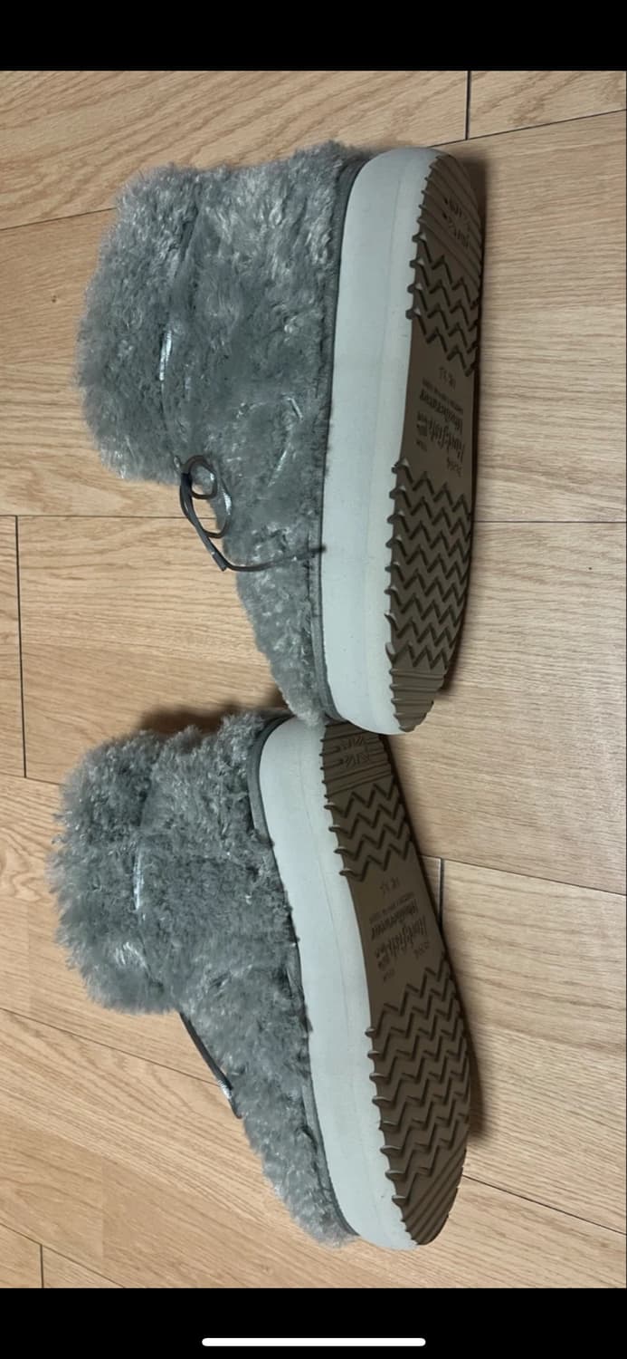 (1회 착용)락피쉬웨더웨어 컬리 퍼 부츠 숏 그레이 230 상품이미지6