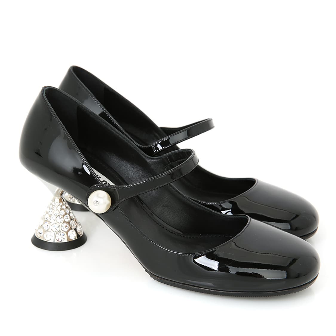 미우미우 구두 블랙 페이던트 펌프스 메리제인 슬링백 5I667D 상품이미지8