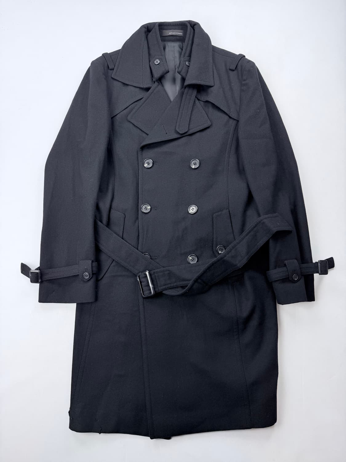 솔리드옴므 벨티드 울 코트 상품이미지1