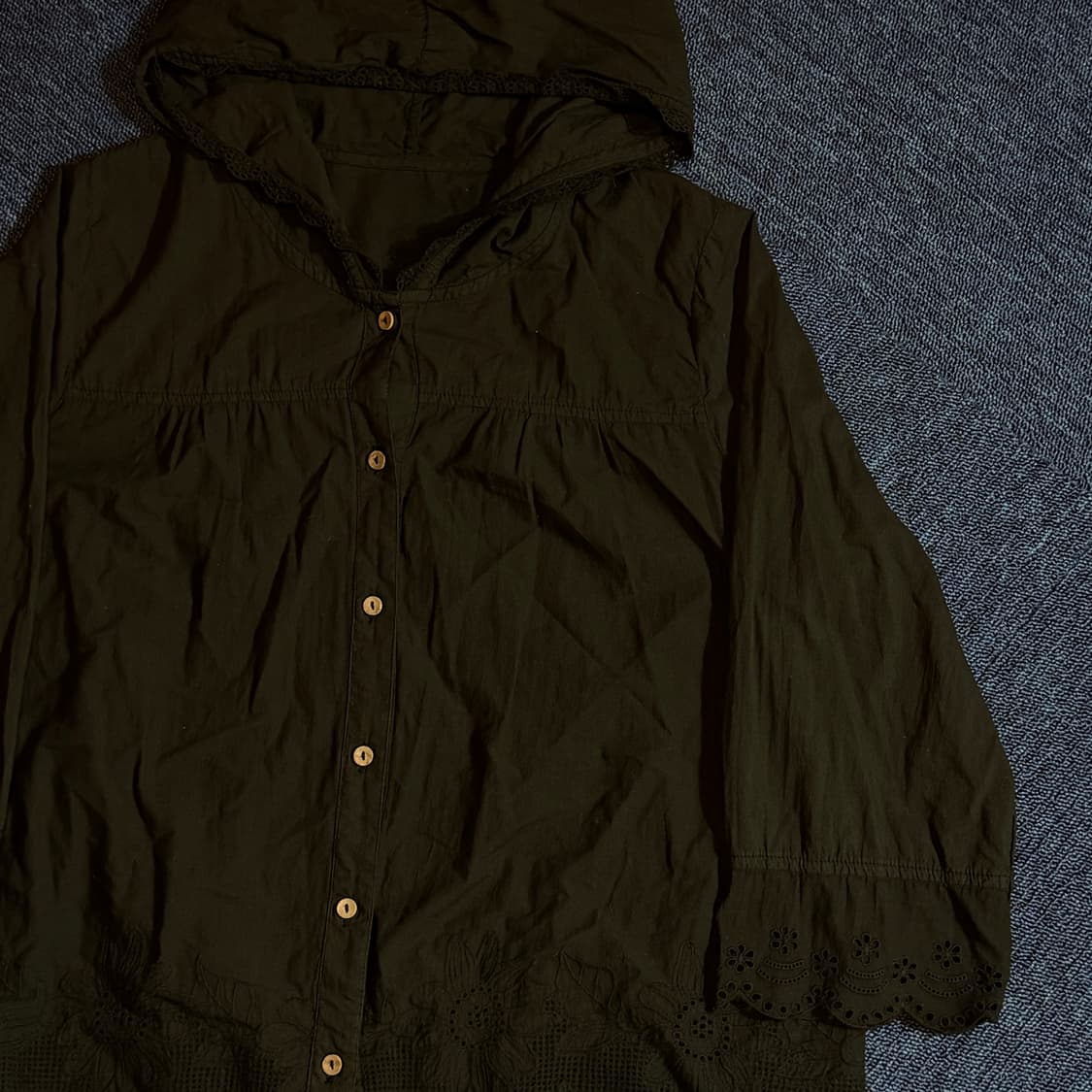 모리걸 블랙 레이스 후드 상품이미지2