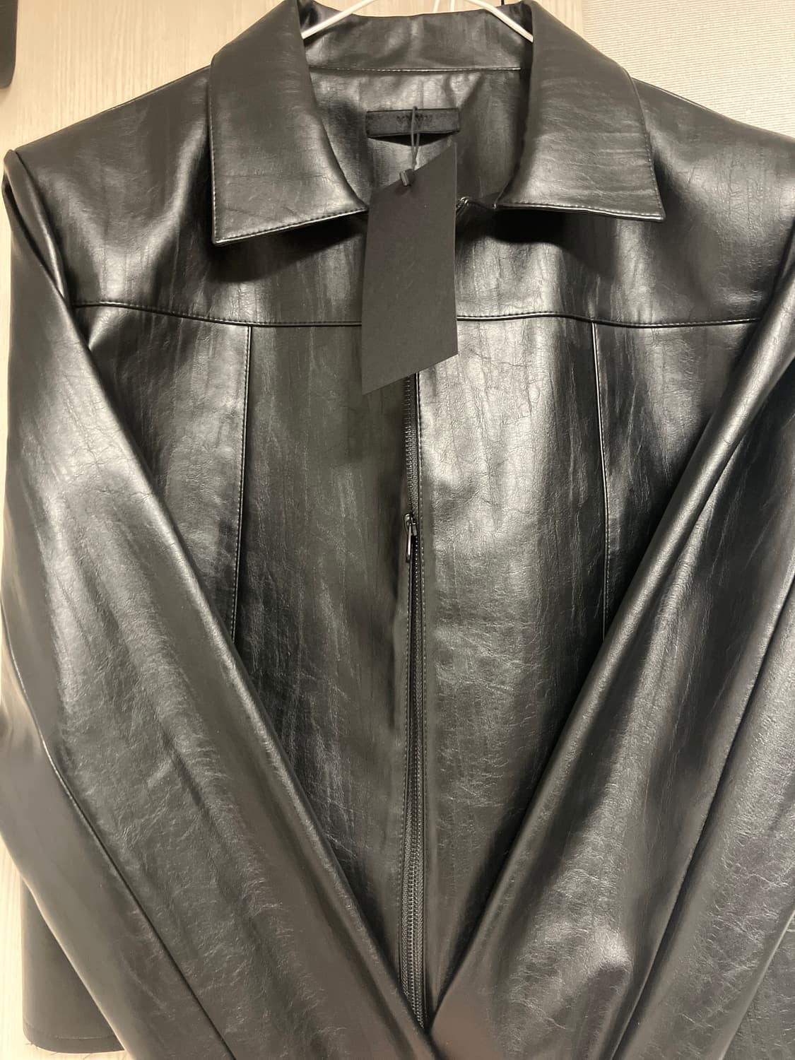 Yyyy VERTICAL CRACK LEATHER JACKET 1사이즈 상품이미지1