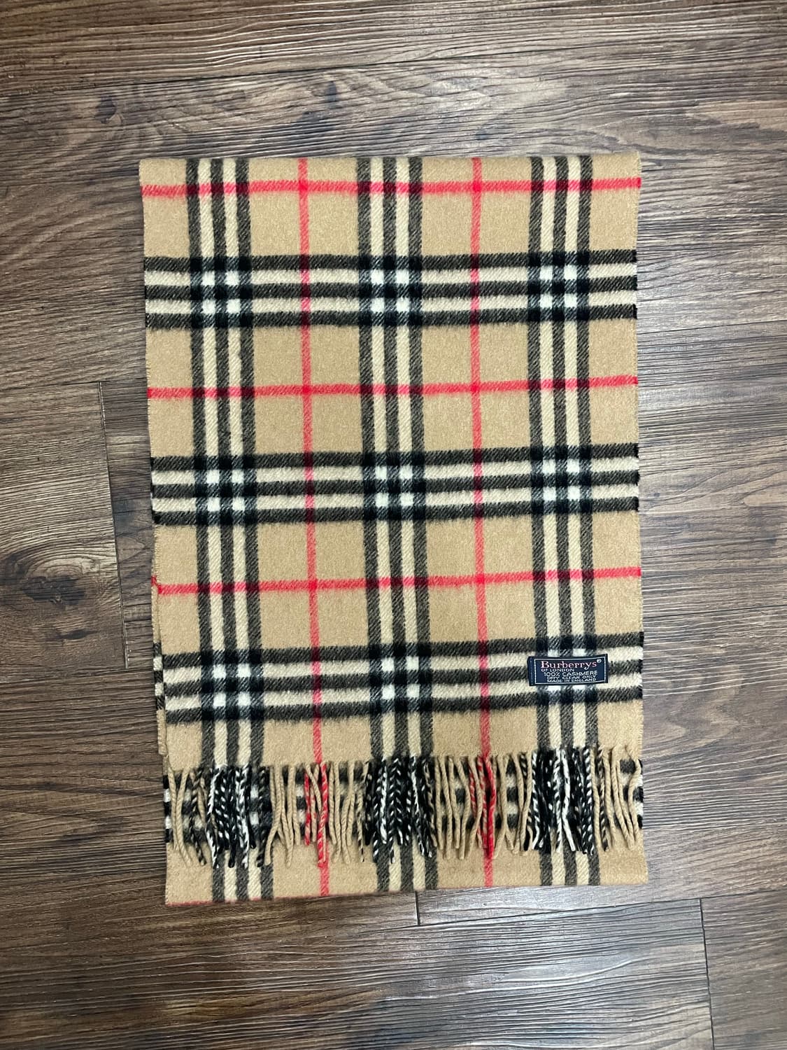 버버리 100% 캐시미어 노바체크 머플러 베이지 상품이미지1
