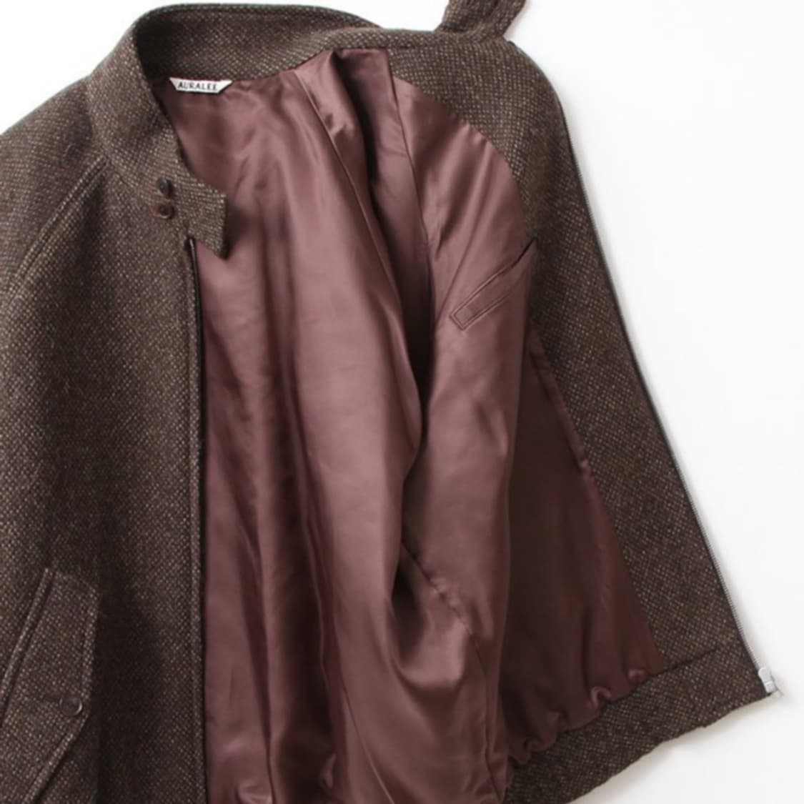 24fw 라마 셰틀랜드 울 트위드 집업 블루종 브라운 트위드 5 상품이미지8