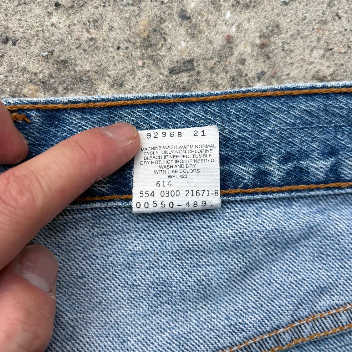 (36) 90s 리바이스 550 연청 데님 팬츠 상품이미지6