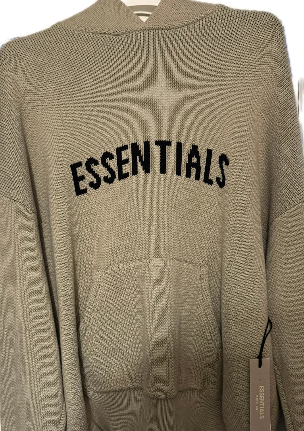 에센셜 피오갓 니트 후드 토프 타우페 L 택달린 새제품 상품이미지2