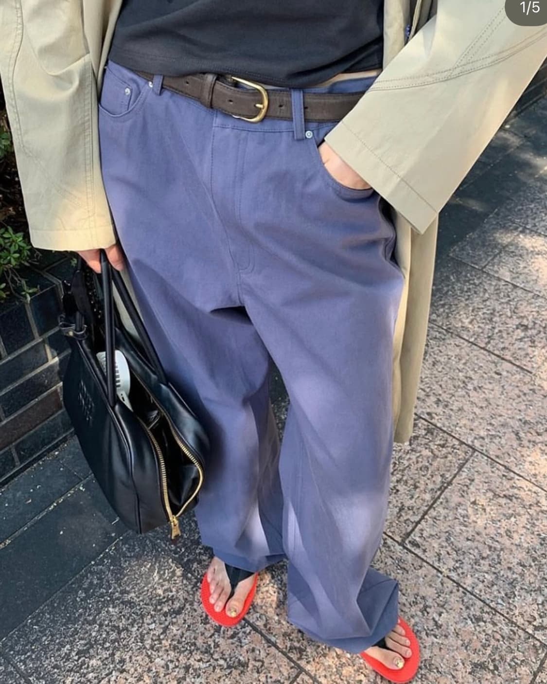 아오로 aoro 블루 팬츠 (새상품) 상품이미지1