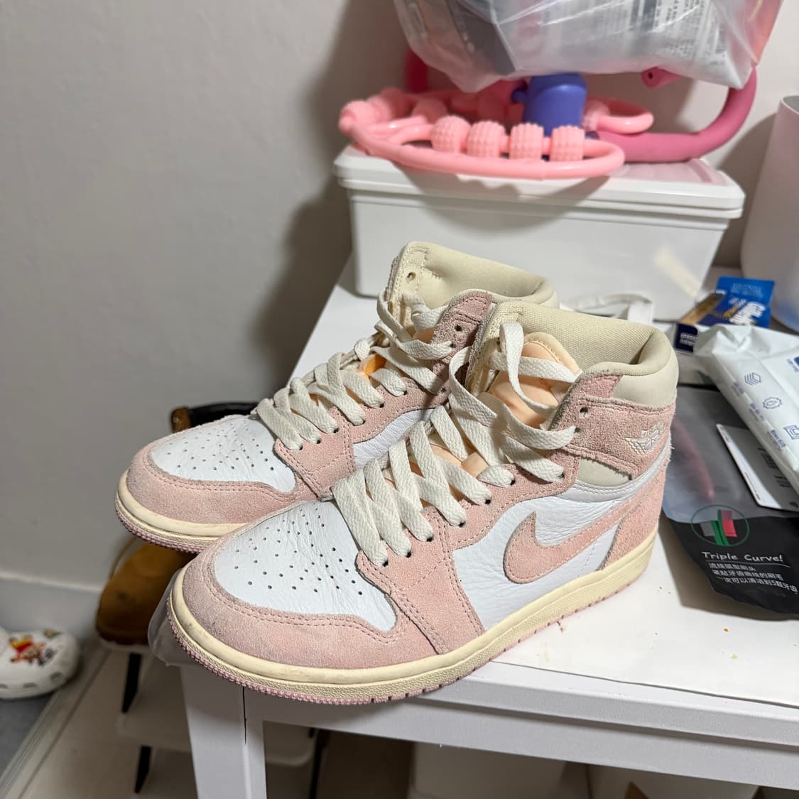 나이키 조던1 하이 데님, 코코넛밀크 230 2개 떨이 상품이미지5