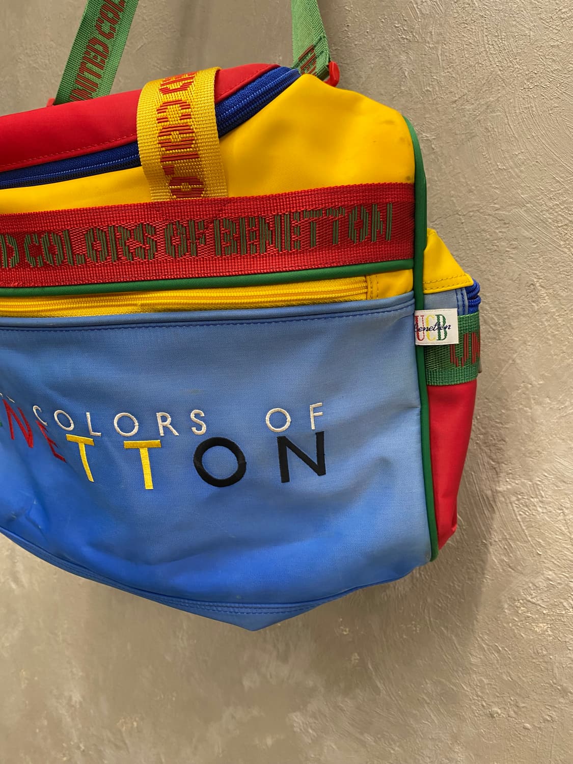 [44*30*26] 90s BENETTON 베네통 멀티컬러 더플백 상품이미지3
