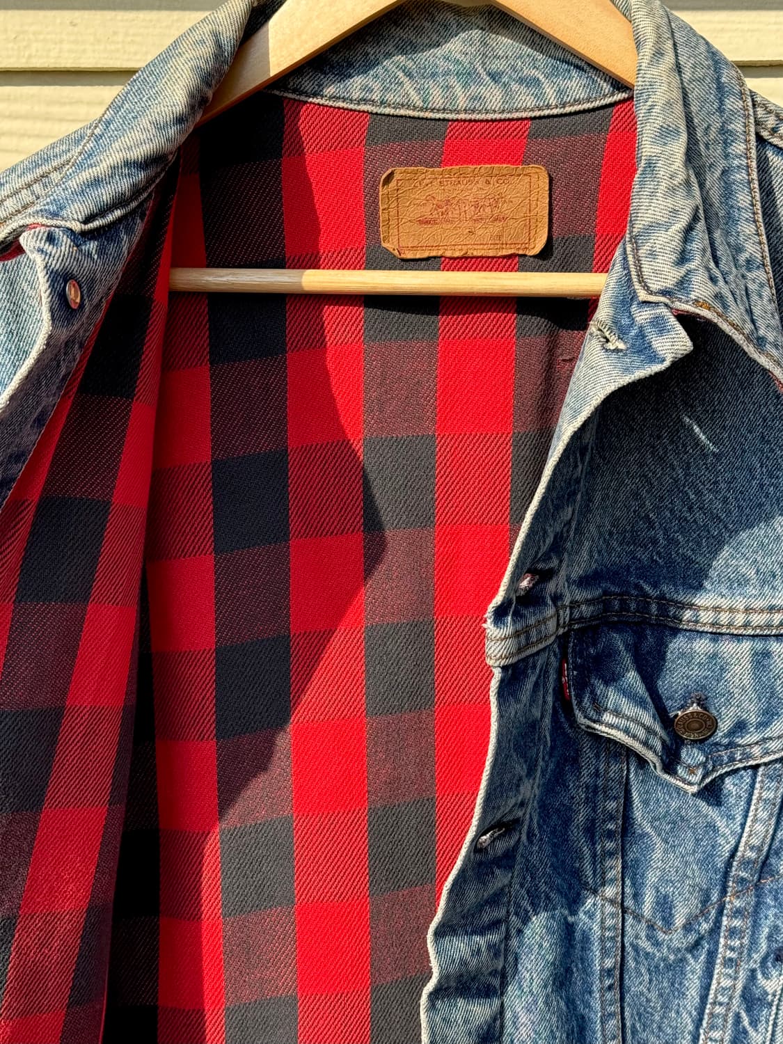 80s USA Made 리바이스 타입3 버팔로라이닝 트러커자켓 상품이미지7