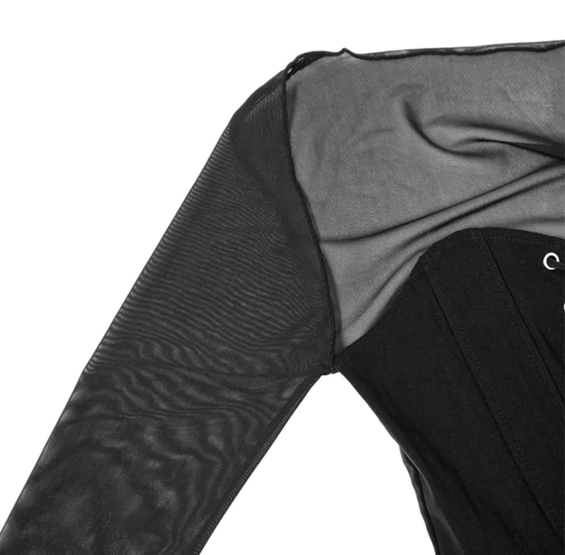 [새상품] 레이스업 시스루 탑  상품이미지3