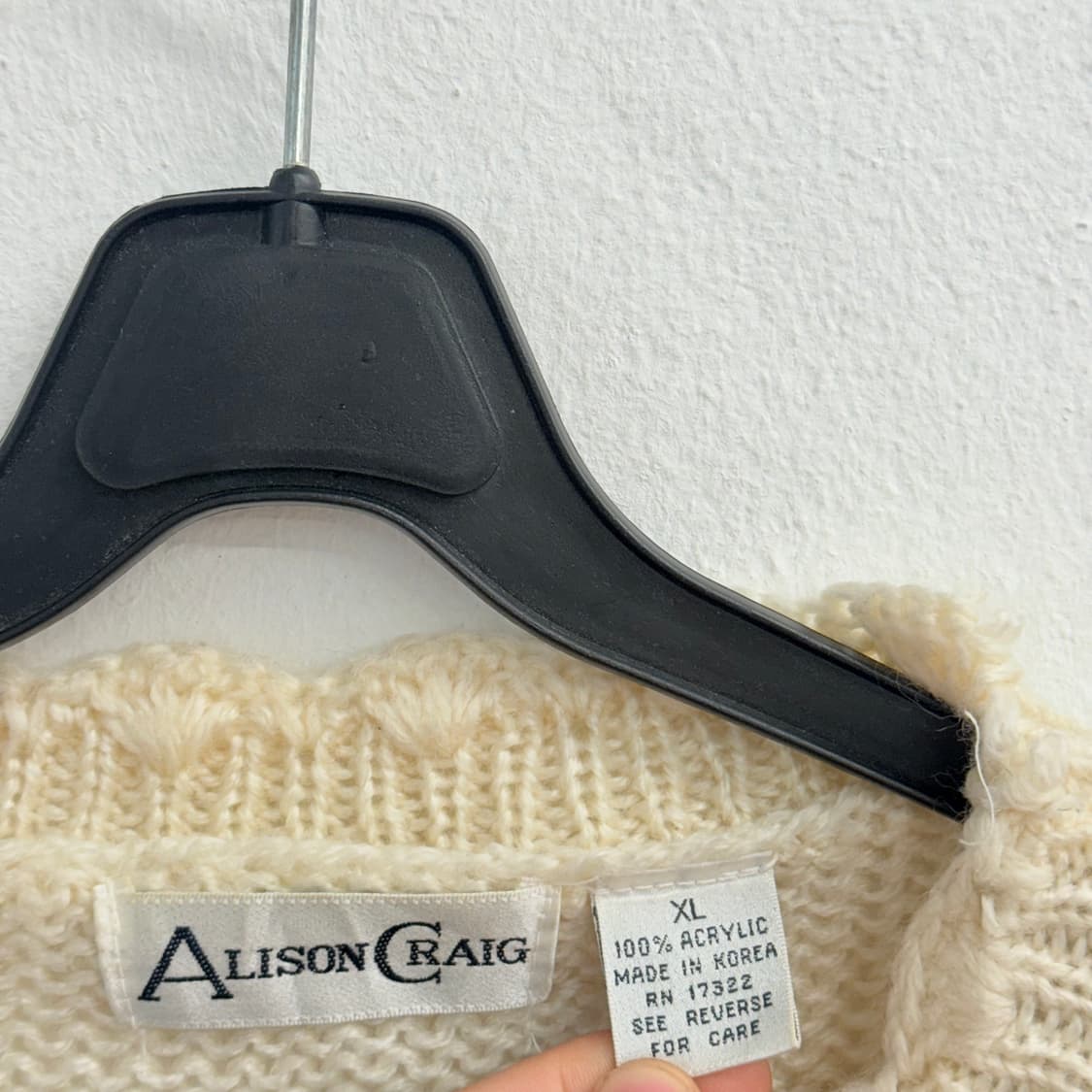 ALISON CRAIG 플라워 케이블 니트 스웨터 (XL) 상품이미지2