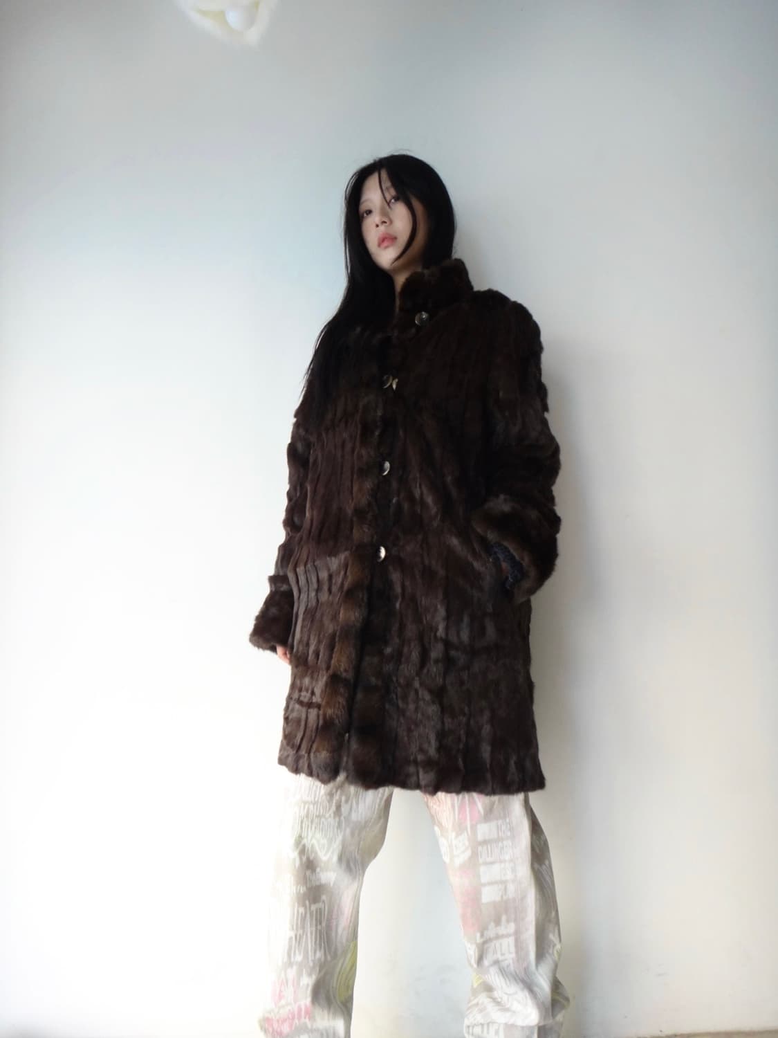 Multy way hoody fur jacket / brown 상품이미지9