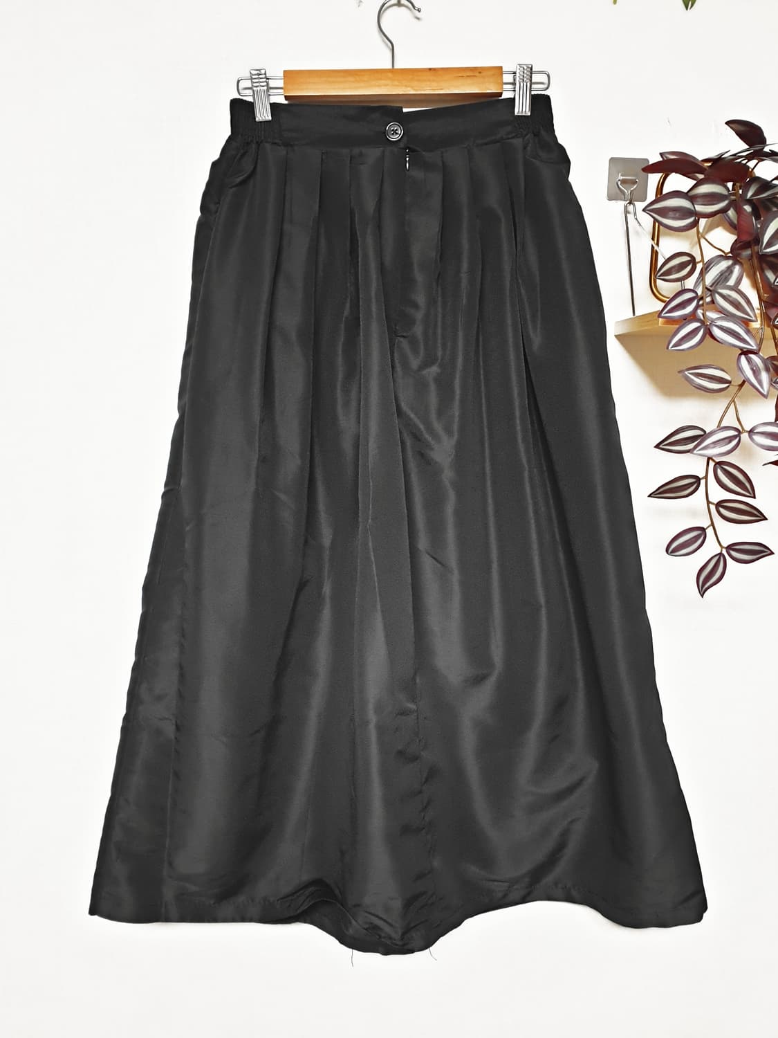 뒷밴딩 롱스커트 55 블랙  상품이미지2