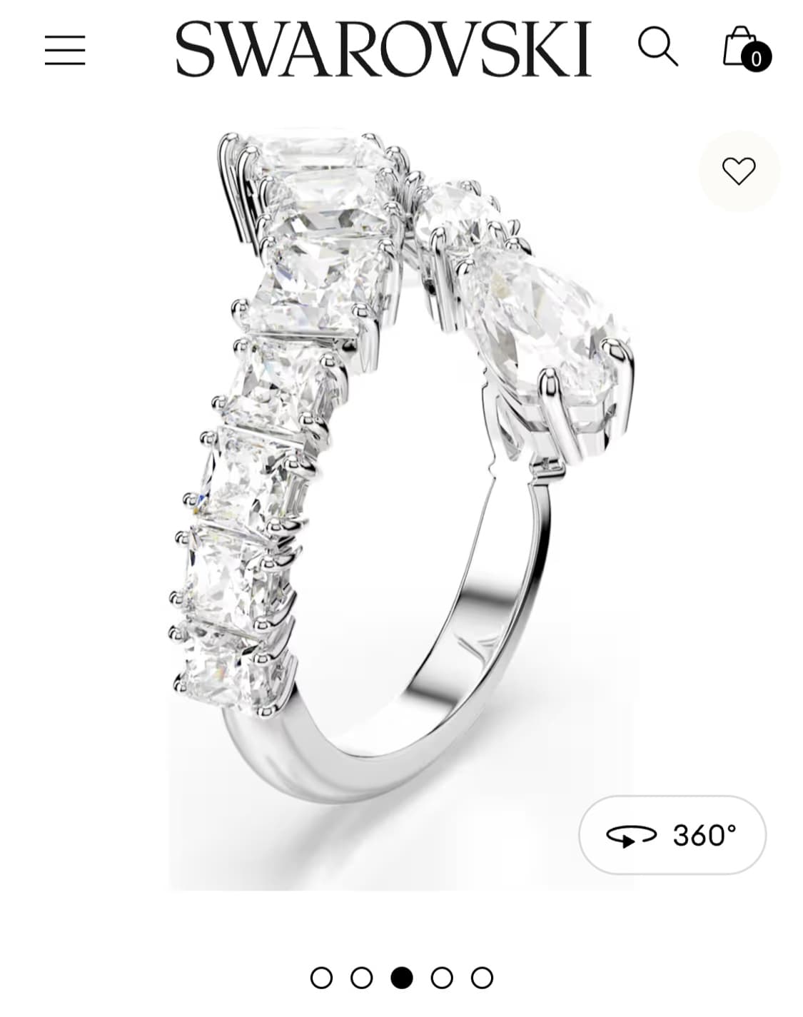 새제품)스와로브스키 믹스컷 52호 반지 정품 상품이미지3