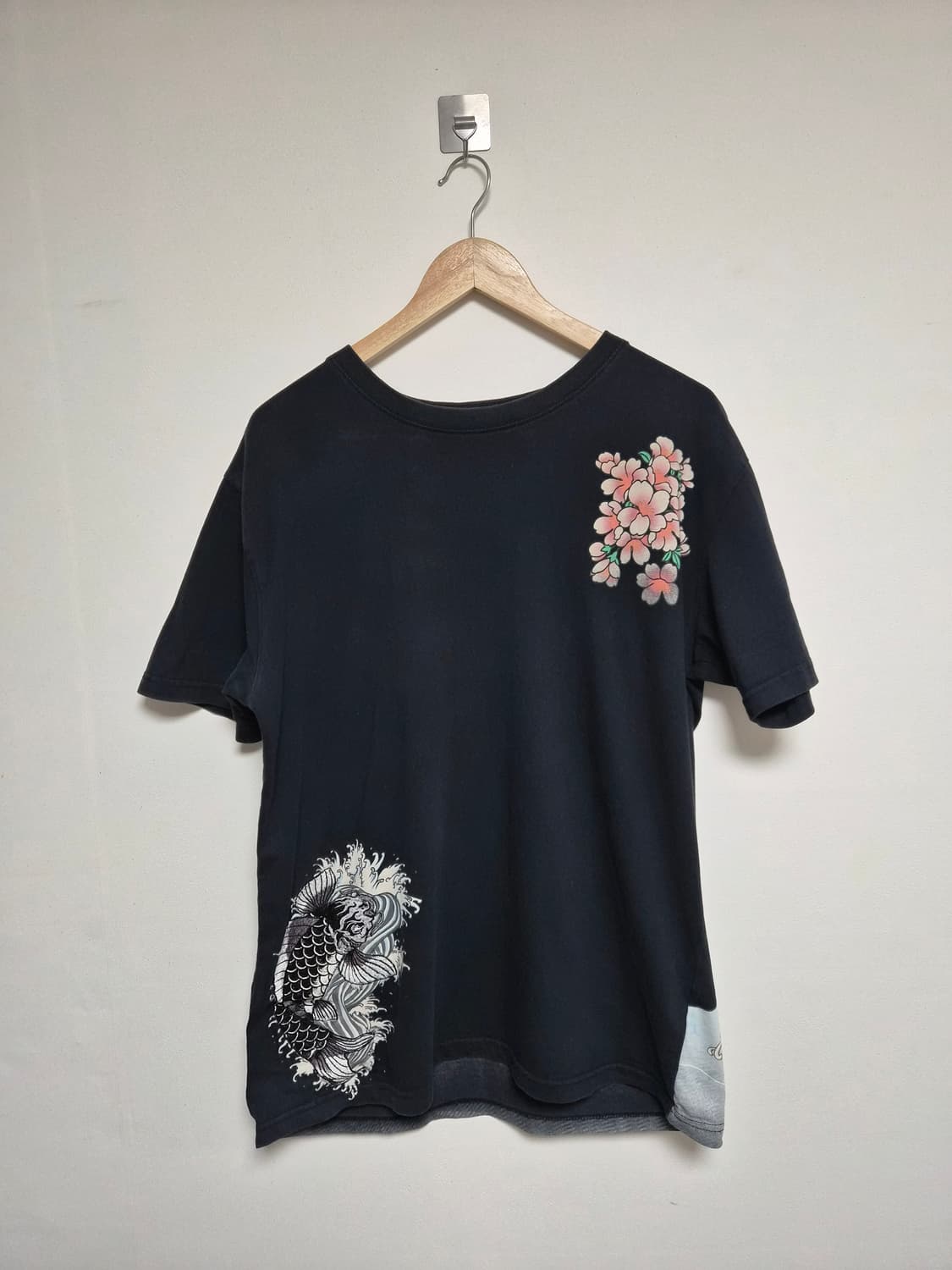 일본빈티지 잉어자수 티셔츠 2XL사이즈 - T69 상품이미지1