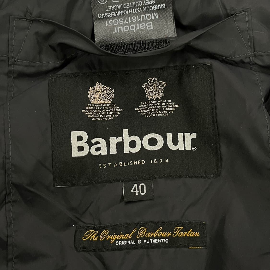 [정품/40] 바버 블랙 퀼팅 자켓 b10 상품이미지5