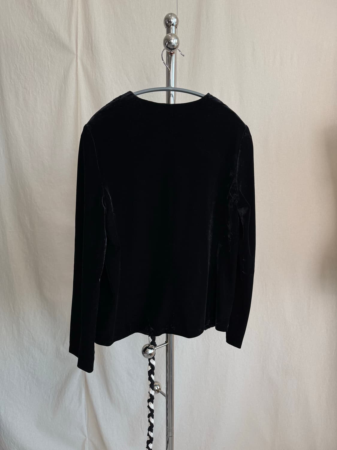 Hiroko Bis 벨벳 퍼 텍스처드 가디건 상품이미지8