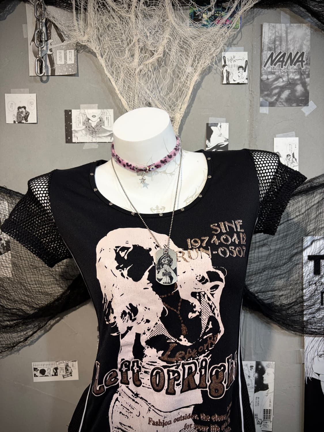 00's girl Printing Glitter mesh rivet 상품이미지6