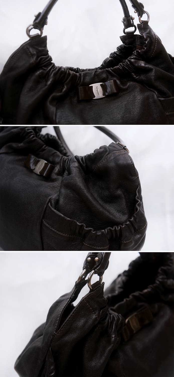 페라가모 바라리본 셔링 레더 호보백 빅토트.숄더 상품이미지6