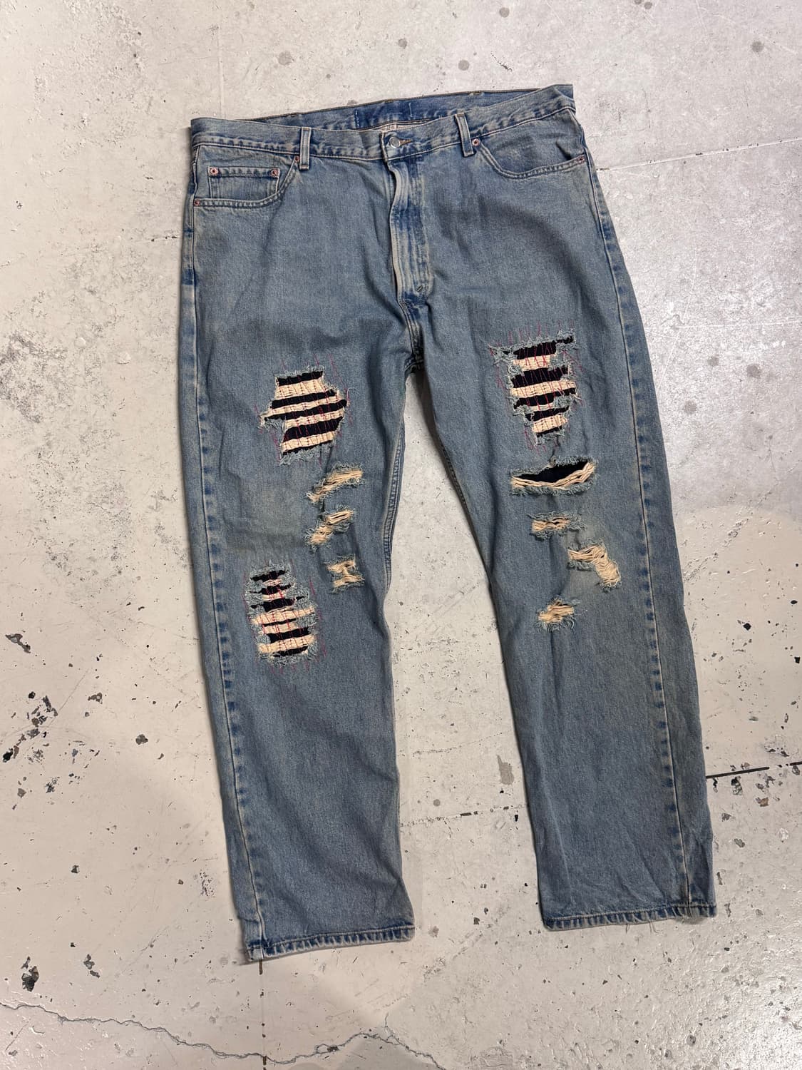 No.05 Jeans 디스트로이드 와이드 데님팬츠 상품이미지1