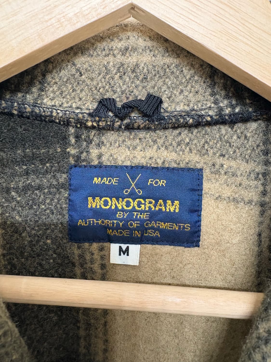 90‘s vtg  monogram Flannel  Work Jacket. 상품이미지4