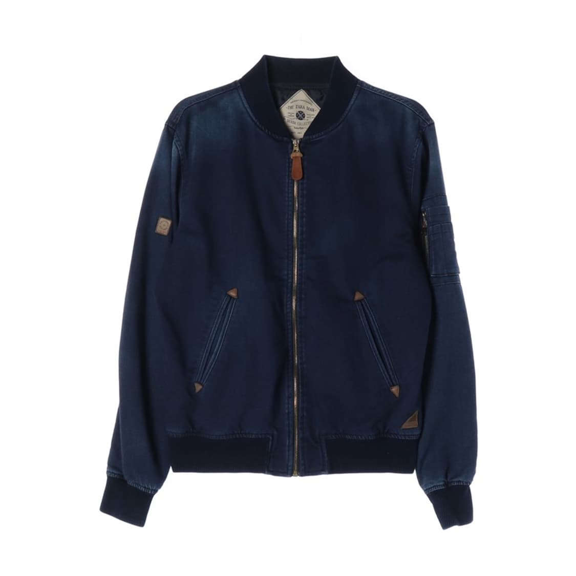 자라 맨 데님 블루종 L 상품이미지1