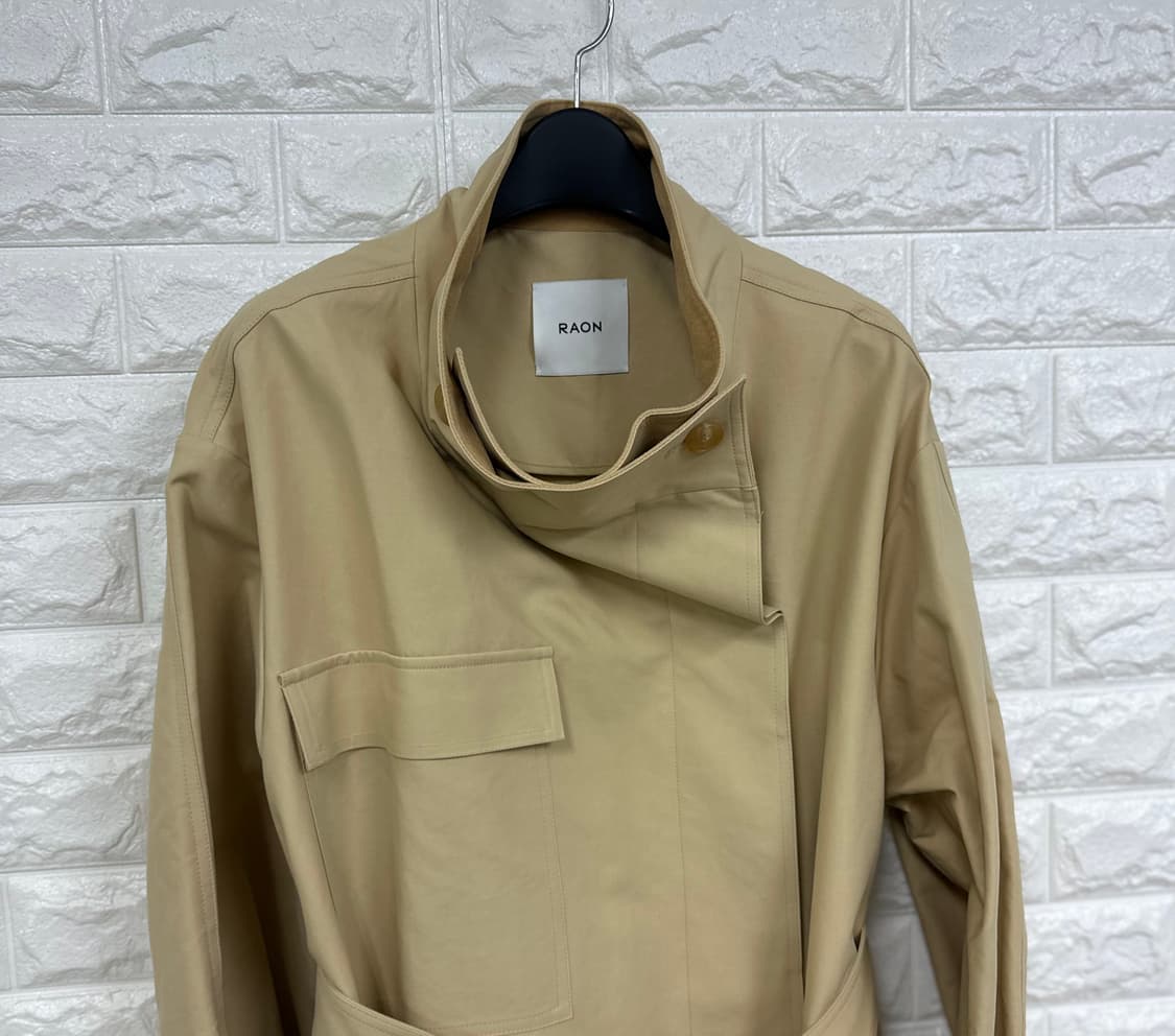 (F)뮤제라 RAON 라온 하이넥 트렌치 코트 베이지 상품이미지2